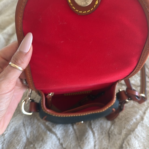 Dooney & Bourke Black and Tan Leather Crossbody - Picture 3 of 6